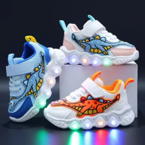 Alternative view of LED Children Cute Cartoon Boys Casual Sneaker for Children Shoes Girl Mesh Breathable Lighting Shoes Baby Illuminated Shoe