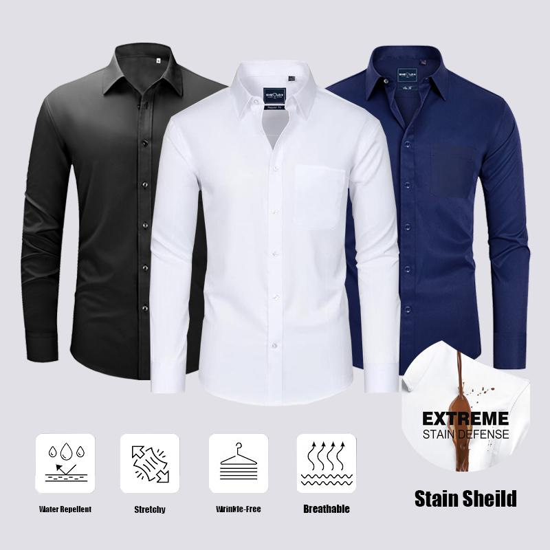 3-Pack Alimens & Gentle Stain Sheild Dress Shirts for Men Slim Fit Mens Dress Shirts Long Sleeve Button down Shirt Men Shirts Top Menswear - Image 2