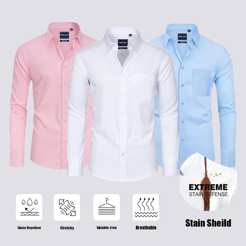 3-Pack Alimens & Gentle Stain Sheild Dress Shirts for Men Slim Fit Mens Dress Shirts Long Sleeve Button down Shirt Men Shirts Top Menswear - Image 12