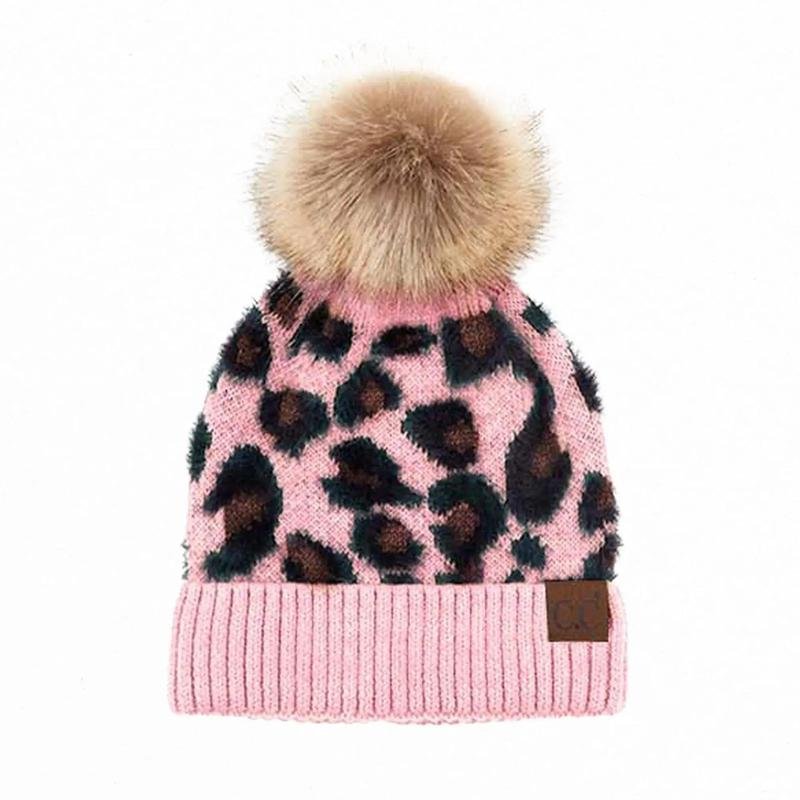Leopard CC Beanie Pom Hat Women Teens Truly Contagious - Image 7