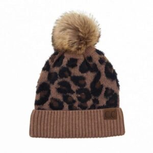 Alternative view of Leopard CC Beanie Pom Hat Women Teens Truly Contagious