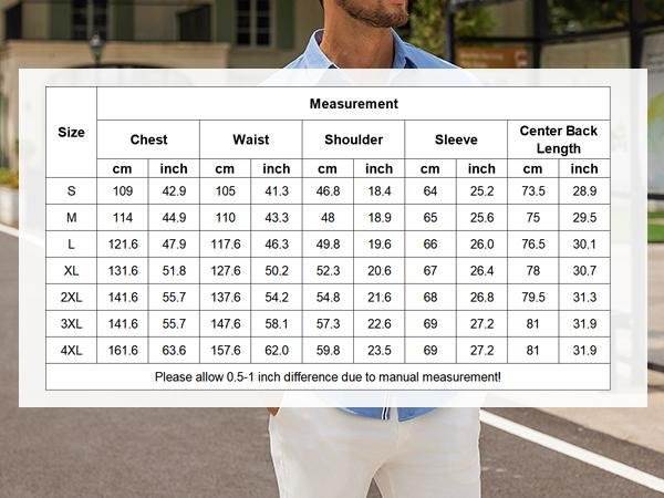 Men's Casual Button-Down Shirts Long Sleeve Button Up Dress Shirt for Men, Black, Large - Image 6