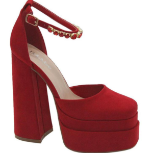 Passionate Platform Heels - Red Women'S High Heeled Shoes with Elegant Design and Comfortable Fit