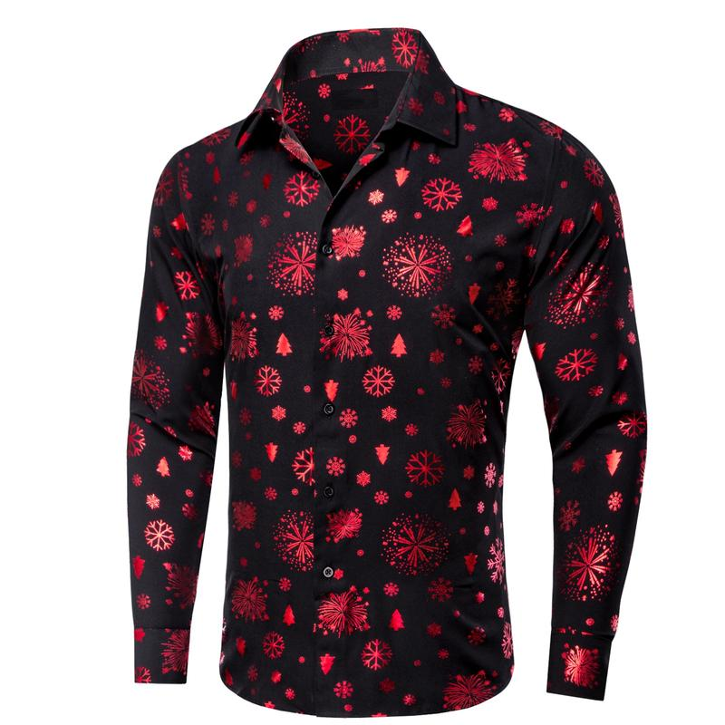 Mens Christmas Shirt Long Sleeve Button down Xmas Shirts for Funny Holiday Party Outfit - Image 16