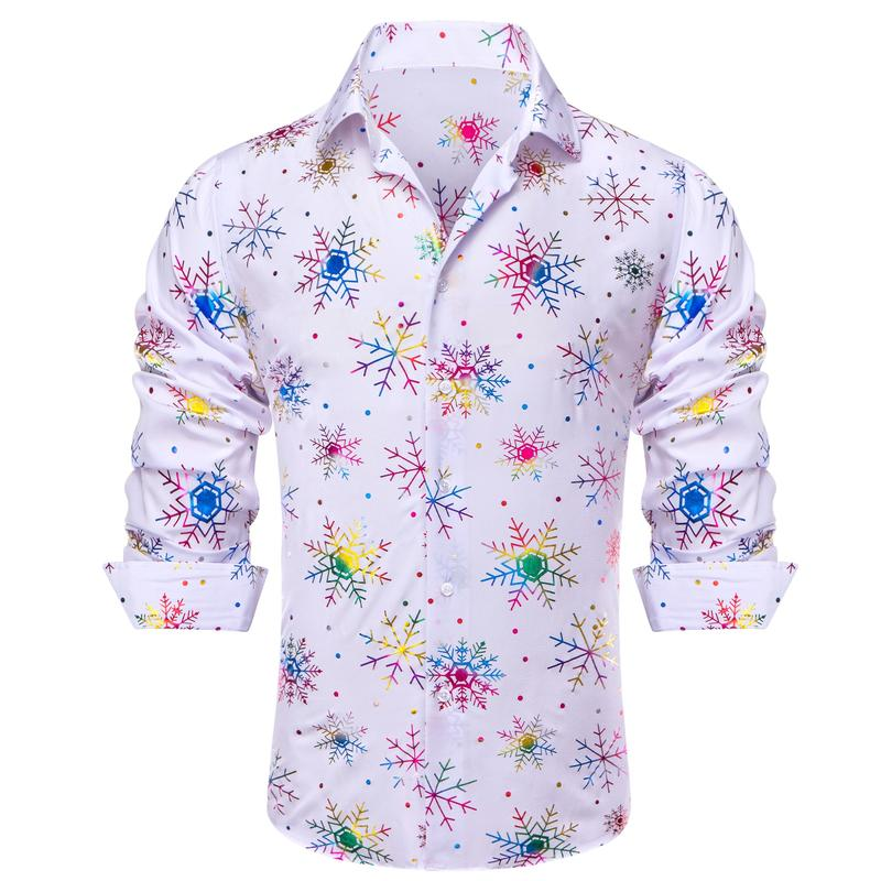 Mens Christmas Shirt Long Sleeve Button down Xmas Shirts for Funny Holiday Party Outfit - Image 7