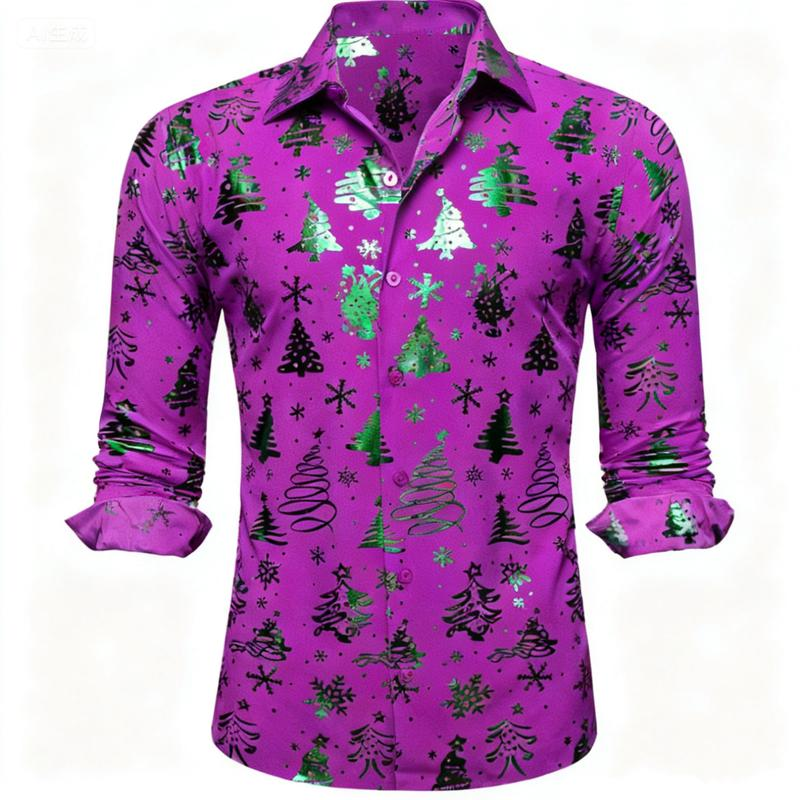 AILISUS plus Size Men'S Paisley Floral Dark Red Long Sleeve Dress Shirt Luxury Formal Casual Breathable Winkle Free Jacquard Button down Shirts Men Shirts for Wedding Party Form - Image 12