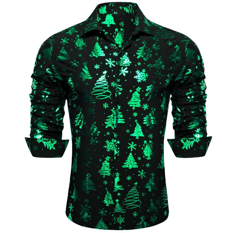 Mens Christmas Shirt Long Sleeve Button down Xmas Shirts for Funny Holiday Party Outfit - Image 11