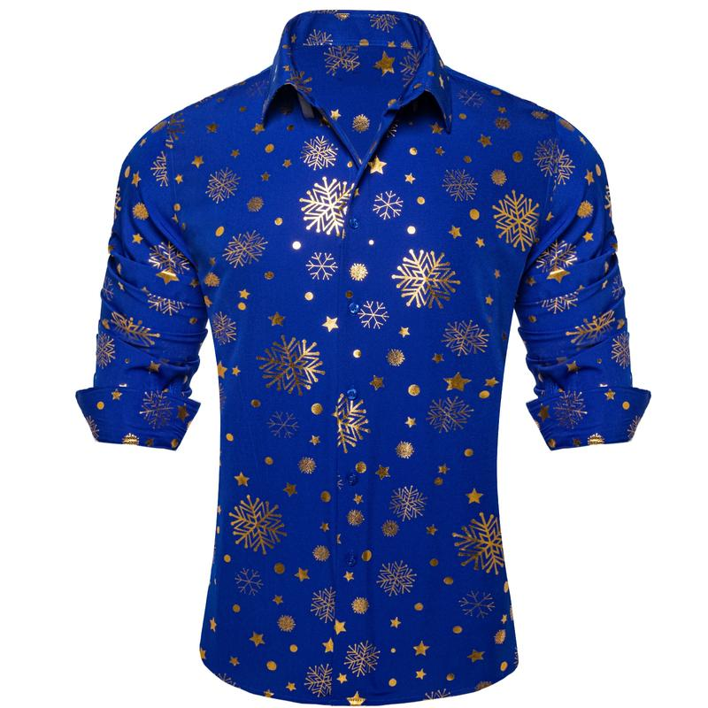 Mens Christmas Shirt Long Sleeve Button down Xmas Shirts for Funny Holiday Party Outfit - Image 13