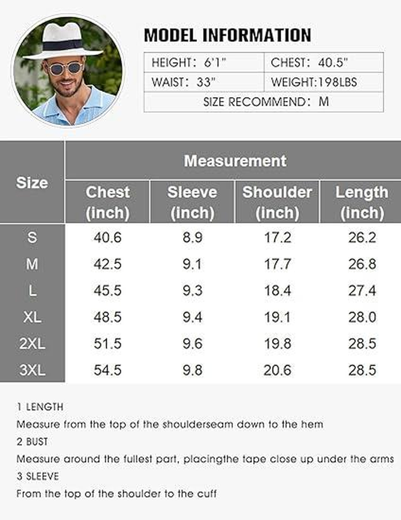 Men'S Knit Button down Shirt Vintage Short Sleeve Polo Shirts - Image 18