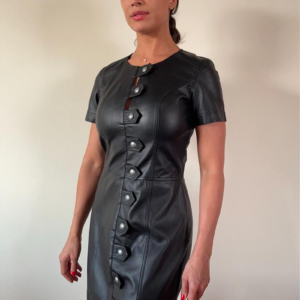 Dress&Co Black Dress Button Fronted Womenswear Shortsleeve Casual