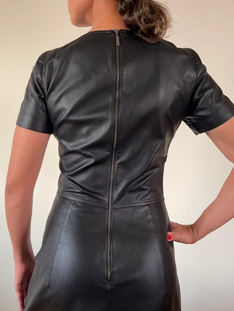 Dress&Co Black Dress Button Fronted Womenswear Shortsleeve Casual - Image 2