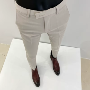 Alternative view of Men Suit Pants Hombre Pantalones 2026 Spring Stretch Slim Formal Trousers for Men Fashion Casual Stripe Dress Pants Men Clothing