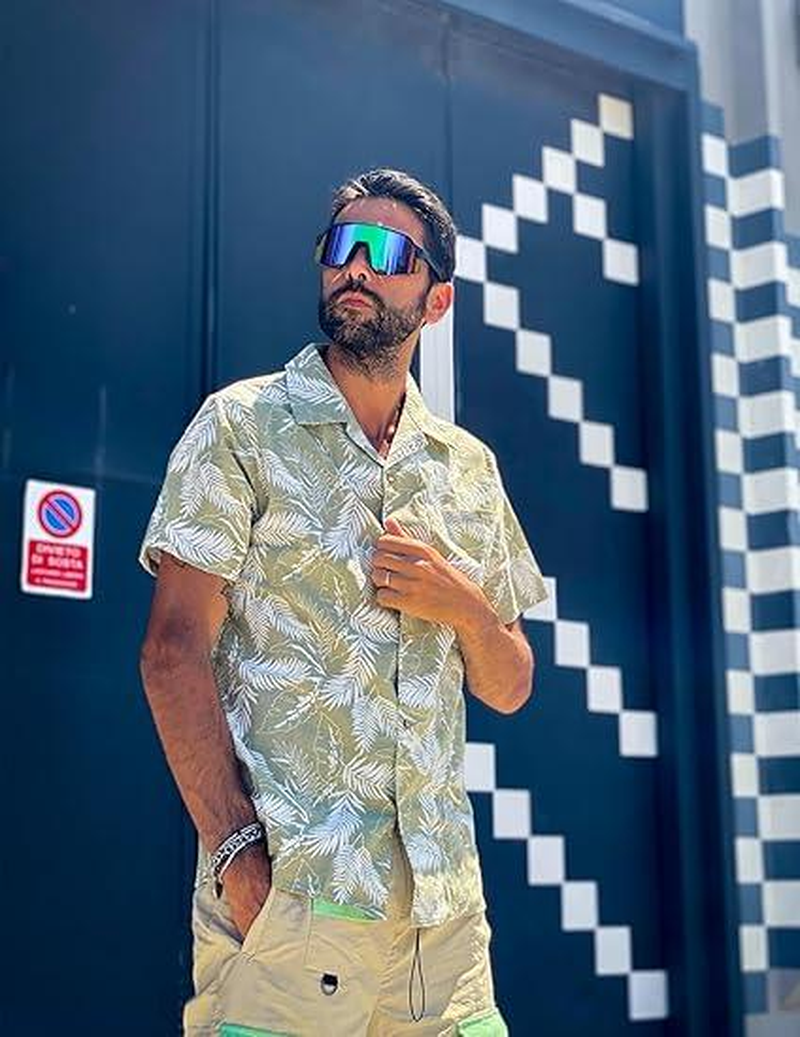 Men'S Hawaiian Floral Shirts Cotton Linen Button down Tropical Holiday Beach Shirts Menswear Top - Image 8