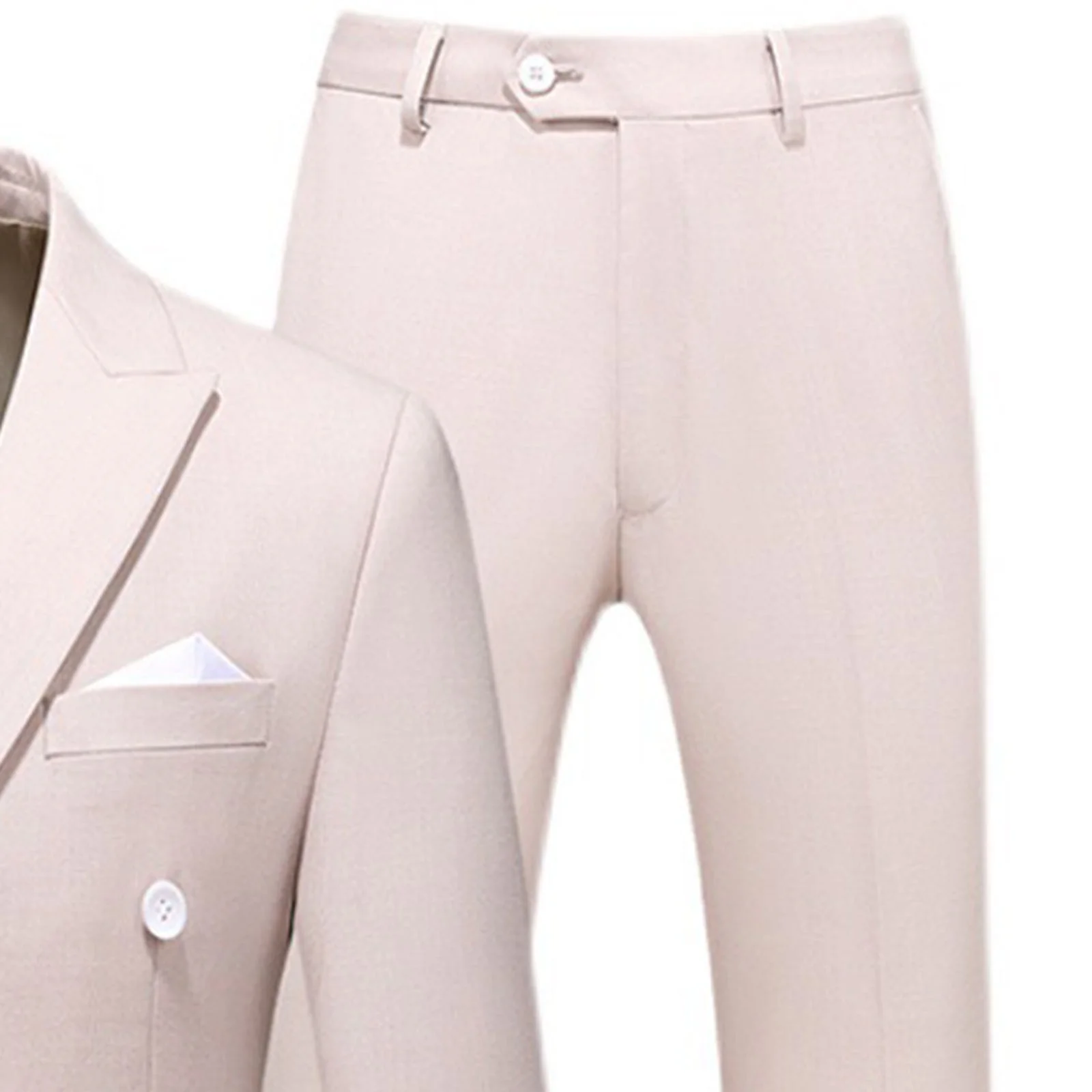 Mens 2 Piece Double Breasted Suit Slim Fit Tuxedo Blazer and Pants plus Size Classic Formal Dinner Suits for Wedding Prom Homecoming - Image 25