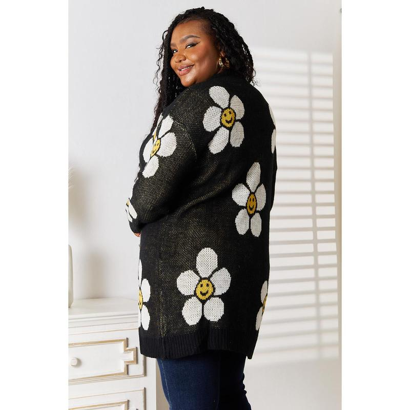 Perfee Floral Button down Longline Cardigan - Image 2