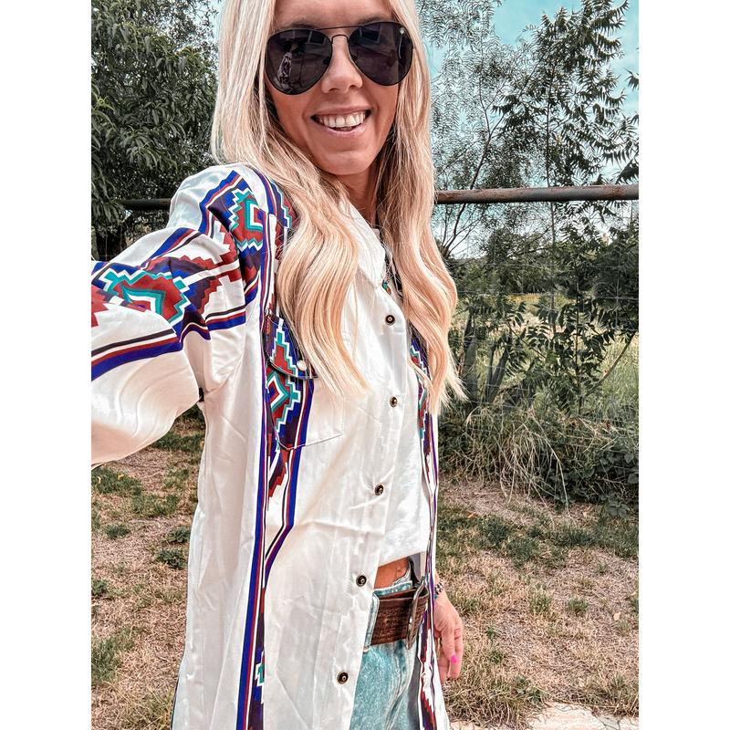 The Panhandle Western Button down (White Mix) - Image 10