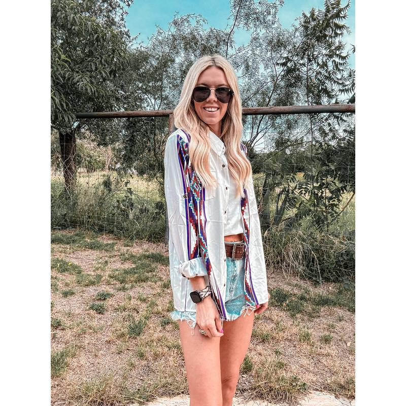 The Panhandle Western Button down (White Mix) - Image 7