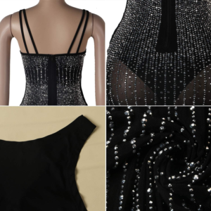 Alternative view of Women Long Sleeve Birthday Dresses Sexy Hot Diamond Process Sexy Dress Party Club Night Dress